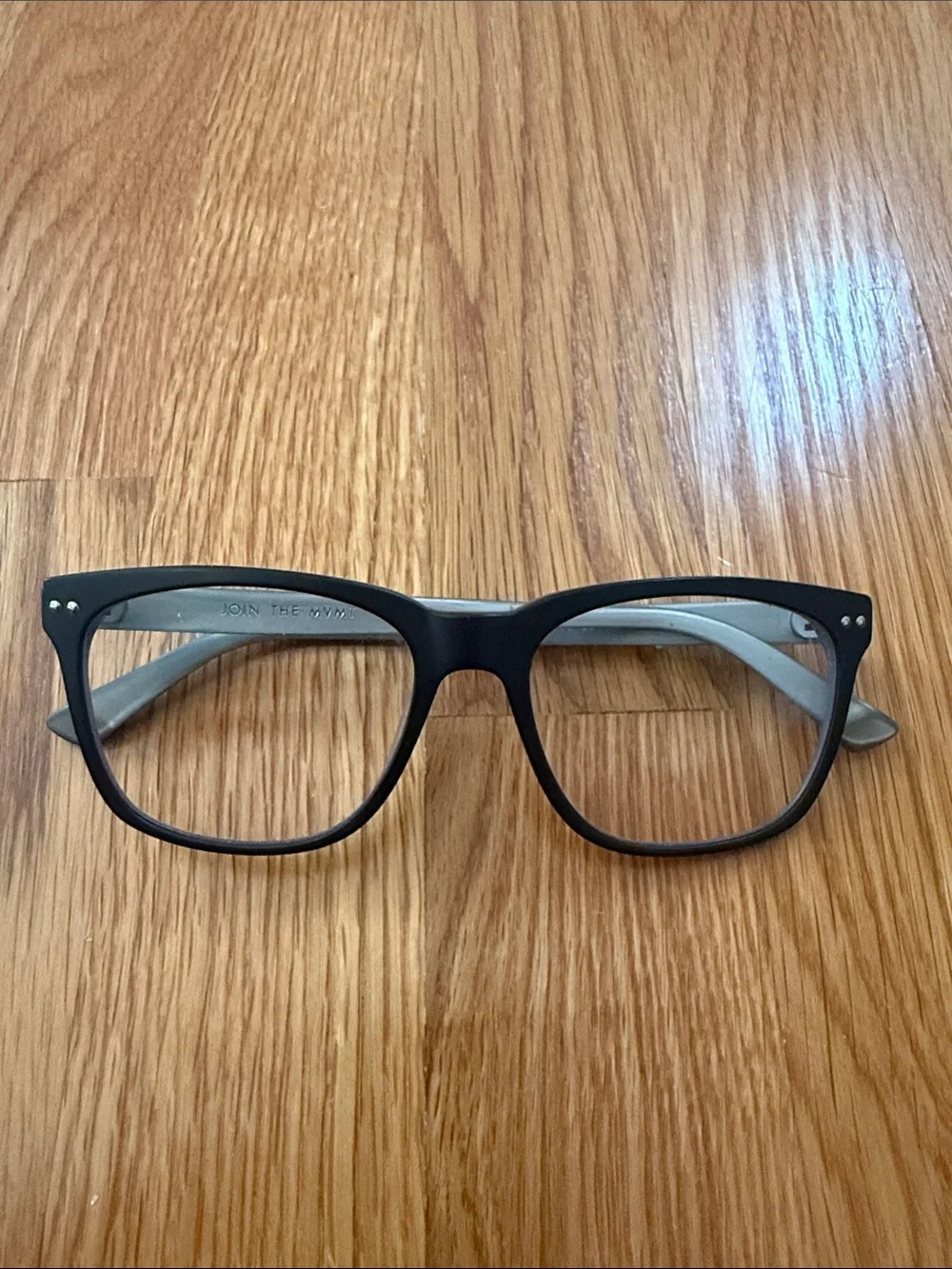 MVMT Black and Gray Rectangle Eyeglasses